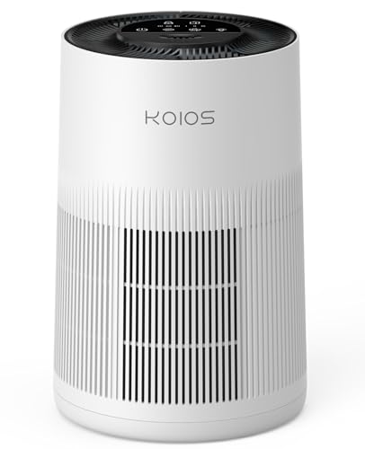 Air Purifiers for Home Large Room 1200ft², KOIOS H13 True HEPA Air Purifier for Bedroom with 7 Colorful Lights, Aromatherapy, Desktop Air Filter Cleaner for Smoke Dust Pollen Pets Dander Odor, AP2303