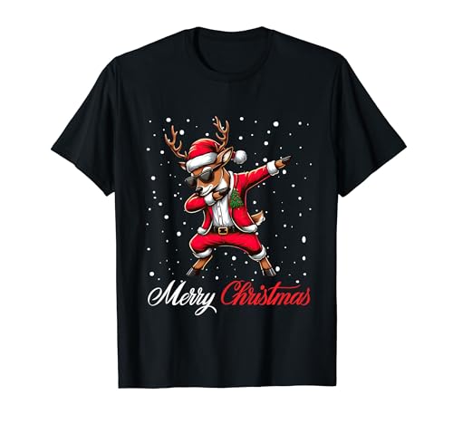 Dabbing Deer Merry Christmas Party Niños Niñas Niños Camiseta