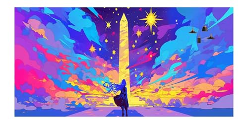Broderie Diamant XXL 70x210cm : Kit Complet Diamond Painting Abstrait