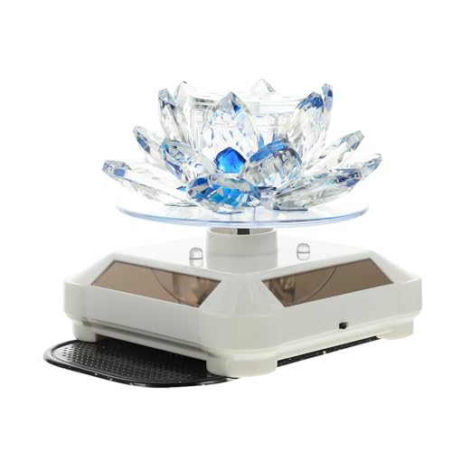 Diffuseur d'aromathérapie solaire pour voiture en cristal bleu et fleur rotative - 2
