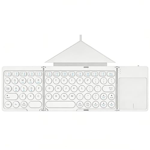 TJK Bluetooth �L�[�{�[�h ���^ ���C�����X Keyboard IOS/Android/Windows�ɓK�� US�p��z�� �^�u���b�g�p�L�[�{�[�h �u���[�g�D�[�X�ڑ� �܂��݉\ �^�b�`�p�b�h�t�� ���� 64�L�[ �o���Ζ� �g�ѕ֗� PC/S