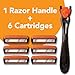 BIC Comfort 3 Refillable Three-Blade Disposable Razor for Men, Sensitive Skin Razor For a Comfortable Shave, 1 Handle and 6 Cartridges, 7 Piece Razor Set