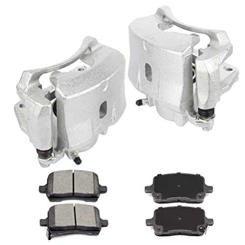 Image of cciyu Front Brake Calipers with Ceramic Pads - 2 Calipers With Bracket & 4 Ceramic Pads fit For Chevrolet 2004-2011 For Pontiac 2005-2010 For Saturn 2007-2010