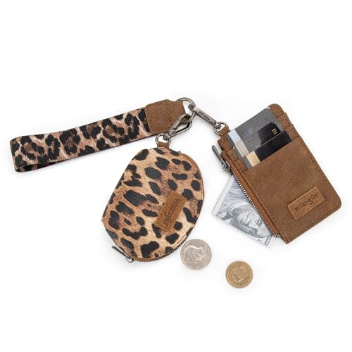 Image of Wrangler Keychain Wristlet Wallets for Women Western Dual Pouch Wristlet Credit Card Holder Wallet