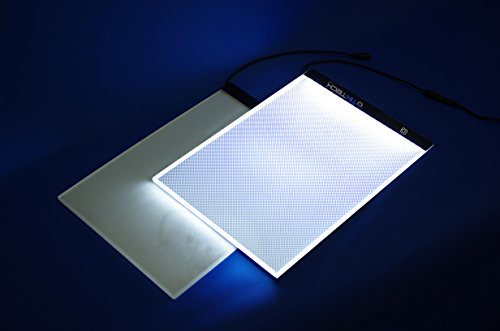 A4 Size Ultra-Thin Portable LED Light Box Tracer 7500K White LED Artcraft Tracing Light Pad Light Box w 3 Level Brightness for 5D DIY Diamond Painting Artists Drawing Sketching Animation - Thumbnail 2