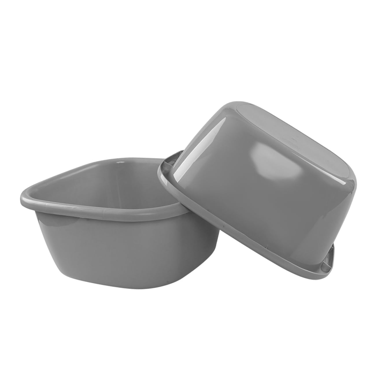 Palangana de Plástico Grueso Gris Grande para Lavado Doméstico
