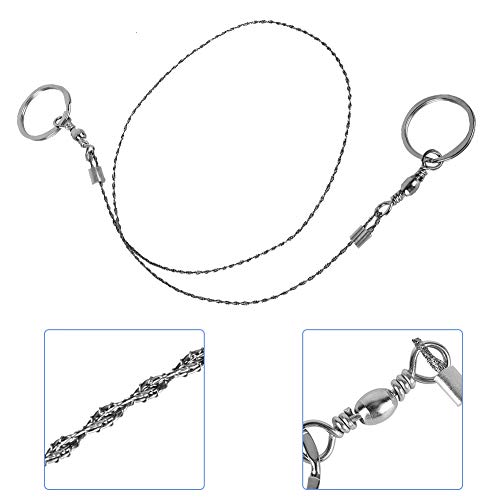 Wire Saw, Rope Saw Portable Stainless Steel Wire Survival Saw 360 Lifesaving Saw Pocket Chainsaw Universal for Camping Emergency Lifesaving