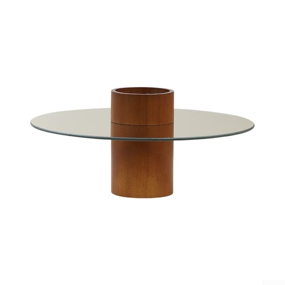 Plateau à gâteau rond en verre 28,5 cm - Design rétro