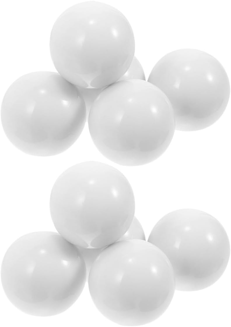 Hemoton 10pcs White Acrylic Roulette Wheel Balls Replacement Beads for 12-16 Inch Small Roulette Wheels with Precision Design, Versatile Usage for Leisure Events and Home Parties