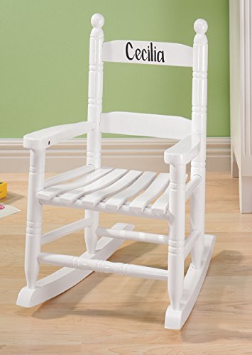 Miles Kimball Personalized Childrens Rocking Chair, Features Classic Rocker Design and Hardwood Construction