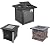 Bbqzone 31x31x24 Inches Fire Pit Cover Square, Fit for 28/30/31 inch Square Fire Pit Table, Heavy Duty Fabric with PVC Coating Rainproof and Windproof
