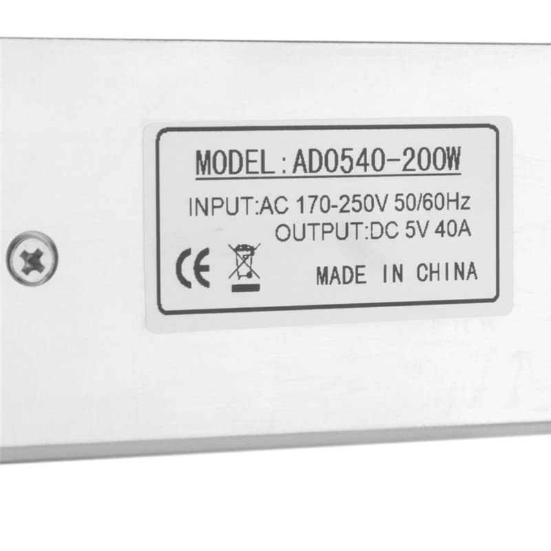 Alimentatore Interruttore AC 220V a DC 5V 40A 200W. Alimentatore di commutazione del display