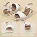 Hehainom Girls Wedge Sandals Platform Shoes Little Big Kid White Pu Summer Girls Heels Size 12 Dress Shoes