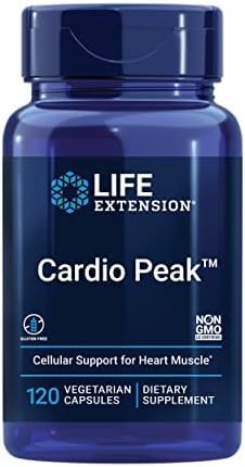 Life Extension Cardio Peak - Hawthorn Extract (Leaf, Flower, Stem) Supplement with Arjuna Extract for Heart Health Support - Twice Daily - Gluten Free, Non-GMO, Vegetarian - 120 Capsules