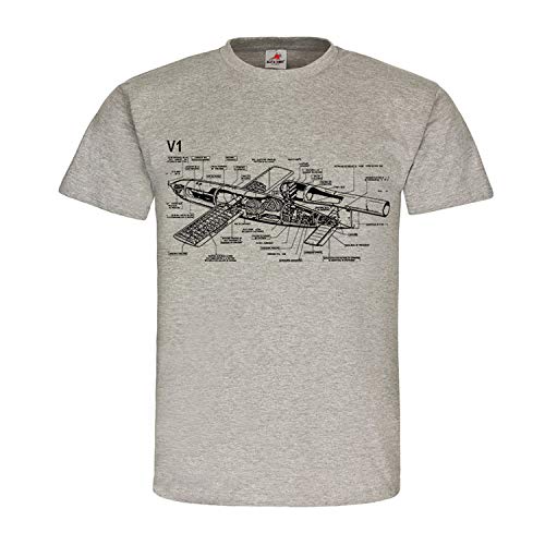 T-shirt V1 Rakete Hommes Merwaffe imprimé haute définition durable