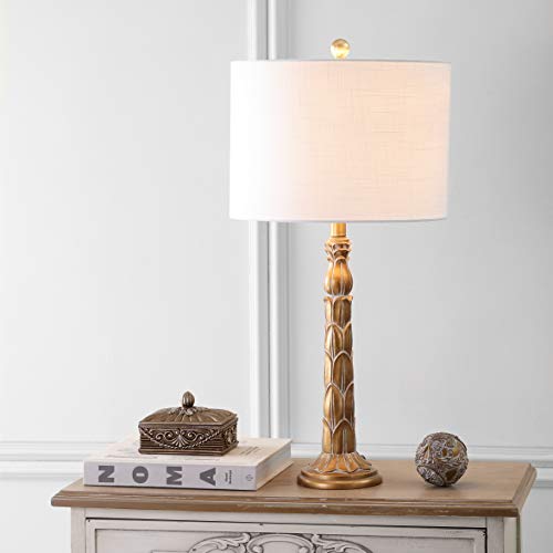 Big Sale JONATHAN Y JYL3032A Blanche 28.7" Resin LED Lamp Traditional,Classic for Bedroom, Living Room, Office, College Dorm, Coffee Table, Bookcase, Antique Gold