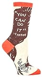 Blue Q Womens You Can Do It Coffee Socks Brown