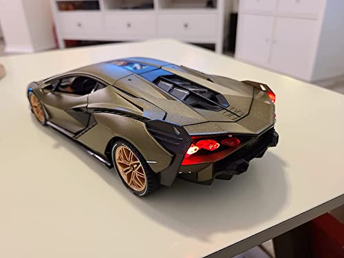 Image of Exclusive 1:32 Lamborgini MILETRY Toy Car Metal Pull Back Diecast Car with Openable Door and Sound Light, Gifts Toys for Kids【Colors as Per Stock 】
