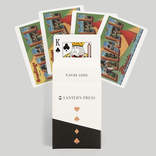 Lantern Press Miami, Florida, cartas póker, 52 piezas miniatura 6