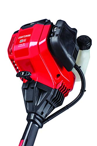 Craftsman CMXGTAMD30SA 30cc 4-Cycle 17-Inch Straight Shaft Gas Powered String Trimmer and Brushcutter-Weed Wacker with Attachment Capability for Lawn Care, Liberty Red