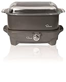 Pro Chef PCS600 6-Quart Oblong-Shaped Slow Cooker with Deep Dish Glass Cover, with Shabbos Sure Knob Cover and Blech