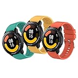 MIJOBS 3 Piezas Correas para Xiaomi Watch S1 Active/Xiaomi Watch S1 / Xiaomi Mi Watch Correa Deportiva de Silicona Pulsera para Xiaomi Mi Watch & Mi Watch S1 Active & Watch S1 Correa de Repuesto