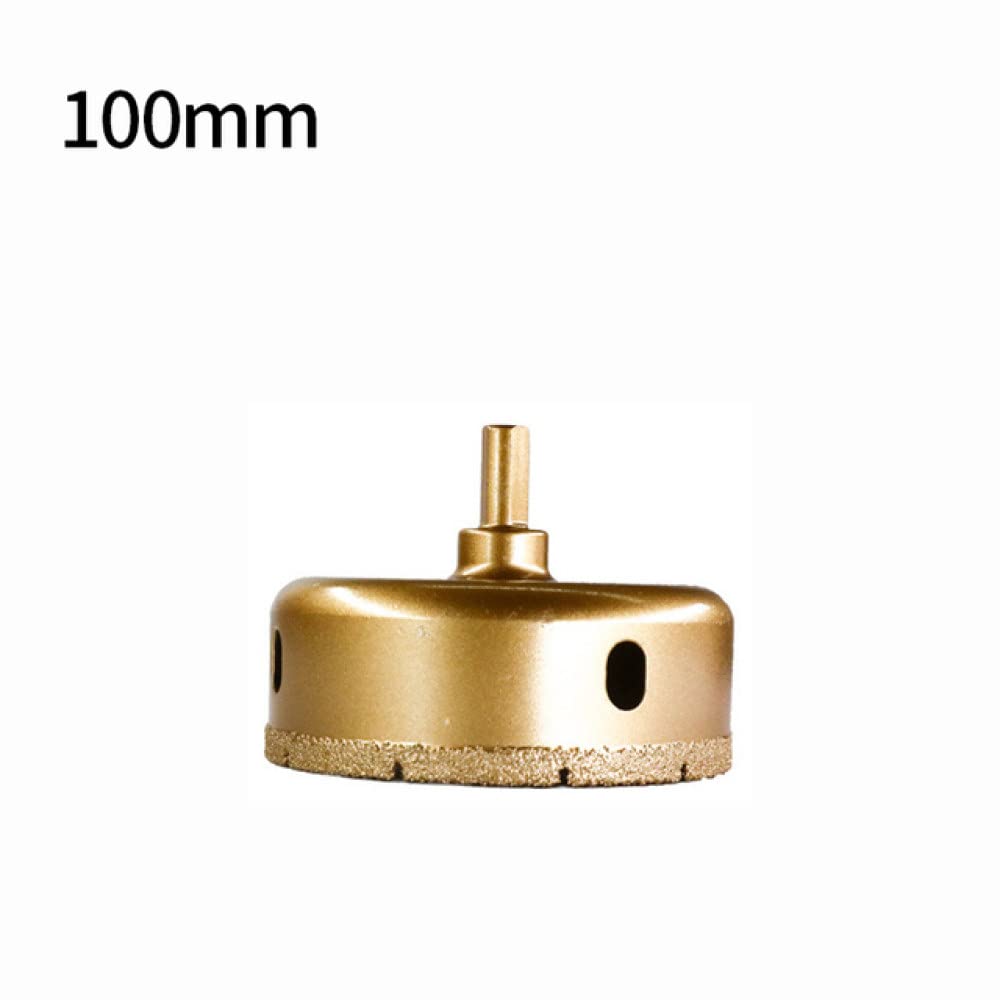Punte per foratura diamantata a secco saldobrasata sottovuoto Punte per trapano per piastrelle in ceramica Utensili per punte per trapano per mattoni in porcellana di marmo granito, 100mm