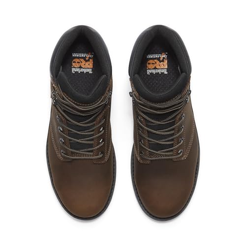 Timberland PRO Timberland PRO Men's Titan Tasker 6 Inch Alloy Safety Toe Waterproof Industrial Work Boot, Dark Brown Full Grain, 14 M US
