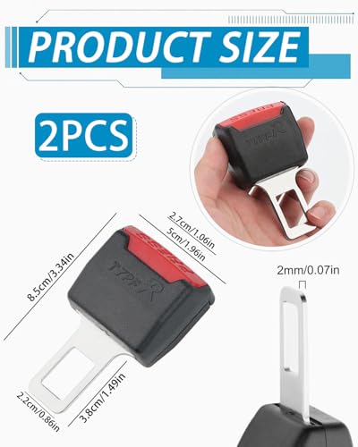 CULEB 2 PCS Zubehör für Autositze,Sicherheitsgurt Schnalle Clip,Autozubehör Innenraum,Auto Adapter,Auto-Erweiterung Zubehör mit 99% der Autos