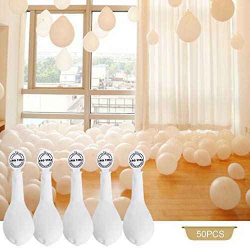 YOHOOLYO 50 Pcs Ballon Lumineux Led Blanc Décoration Lumineuse pour Mariage Fête et Soirée