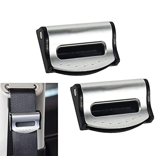 Ajustador Del CinturóN De Seguridad Del AutomóVil, pinza cinturon seguridad coche, hebilla cinturon seguridad coche, Clip Del Ajustador Del CinturóN De Seguridad, Antideslizante, Ajustable (Plata) Cover