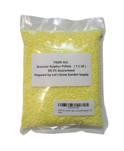 TIGER-SUL - TIGER-SUL Sulfur-Sulphur Pellets 99.5% Prepared by Let's Grow Garden Supply (1.5 LB)