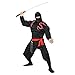 Widmann 00524 Adulte Costume Muscle Musculaire Ninja, Bonnet de Ski, Pantalon et Ceinture ? Noir