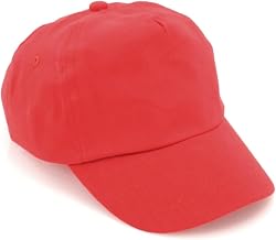 Babyline Children's 100% Cotton Baseball Cap with Embroidered Ventilation Eyelets, Adjustable with Velcro