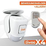 tiiwee X4 PIR Bewegungsmelder Alarm mit Fernbedienung - 120 dB - Erweiterbar - Alarmanlage Innen...