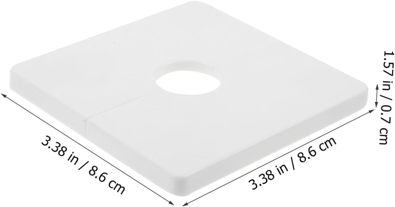 ABOOFAN 3pcs Water Pipe Hole Covering Escutcheon Plate for Air Conditioning Vents Square Self-Adhesive Cap for Plumbing Decorative Cover for Shower and Bathroom Fixtures
