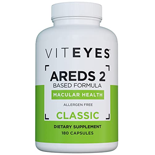 Viteyes Areds 2 Eye Vitamins, Classic Macular Support, Natural Allergen Free Capsules With Vitamin E, Vitamin C, Zinc, Copper, Lutein & Zeaxanthin, Eye Doctor Trusted, Manufactured In The Usa, 180 Ct #TOP12