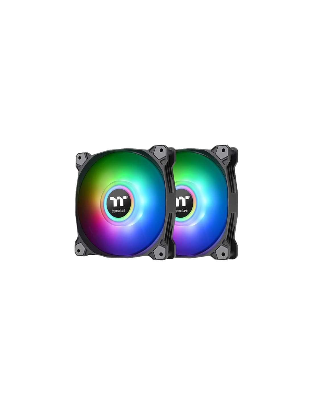 Thermaltake Pure Duo 12 ARGB Sync Radiator Fan 2-er Pack | Gehäuse-Lüfter | PWM| Adressierbare LEDs | Schwarz