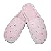 isotoner Women's Terry Slip On Clog Slipper with Memory Foam for Indoor/Outdoor Comfort, Pink Scalloped, 7.5-8