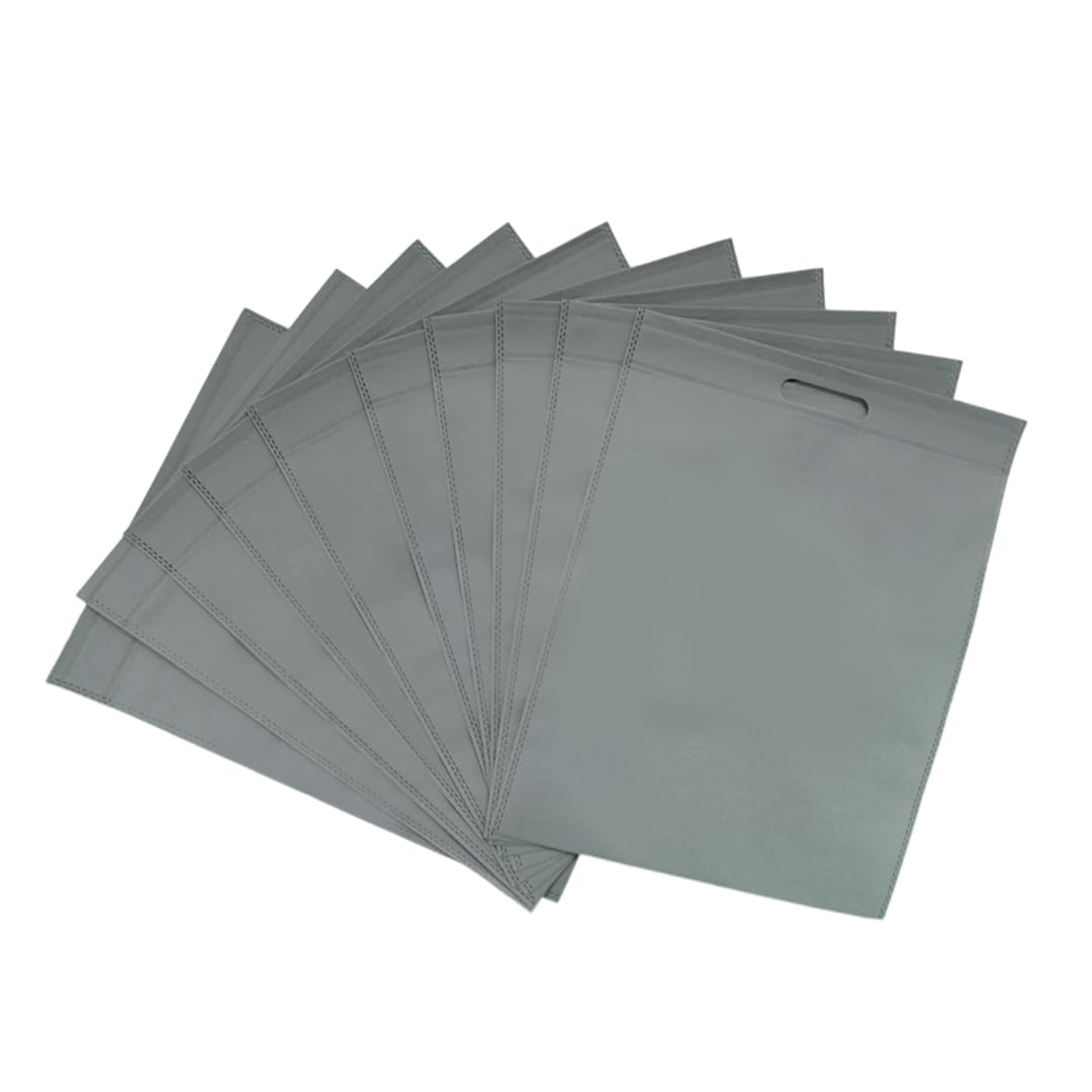 Janrax Pack of 50 Grey Coloured 45x35cm Non Woven Bags wtih Carry Handles