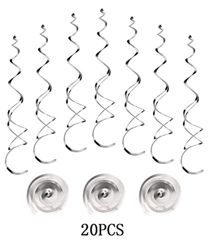 42Ct Christmas Snowflake Hanging Swirl Decorations - Winter Party Wonderland Xmas Holiday Supplies #TOP2