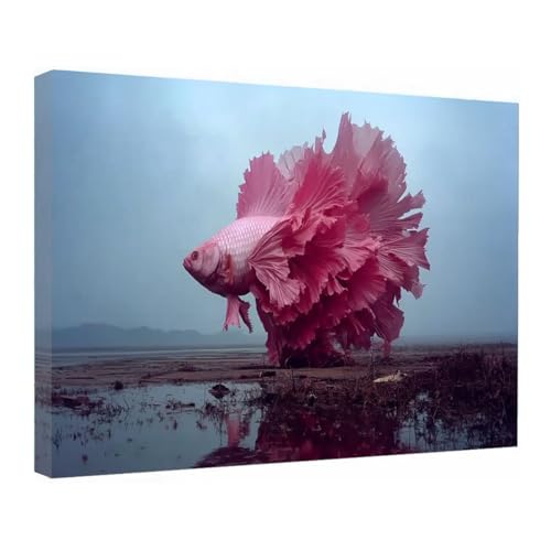 Peinture Poisson Rose de Salle de Bain : Ambiance Rigolote Vintage