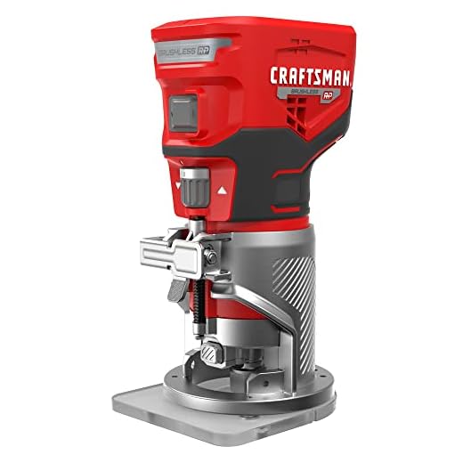 CRAFTSMAN V20 Router Tool, Cordless, Variable Speed, Fixed Base Router with Depth Adjustment, Bare Tool Only (CMCW400B)