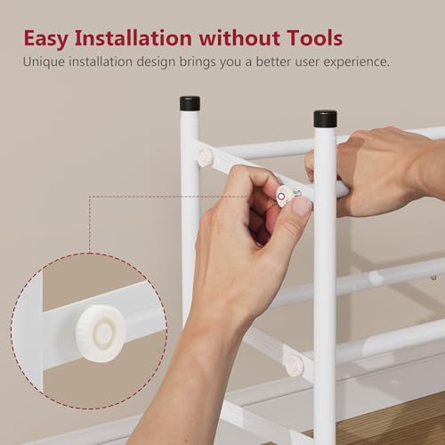 Image of Tajsoon Expandable Shoe Rack for Closet 2 Tier, 28 inch-41 inch Adjustable & Stackable Shoe Shelf Storage, Metal Shoe Rack Organizer for Front Door Entrance, Closet, Garage, Entryway, White