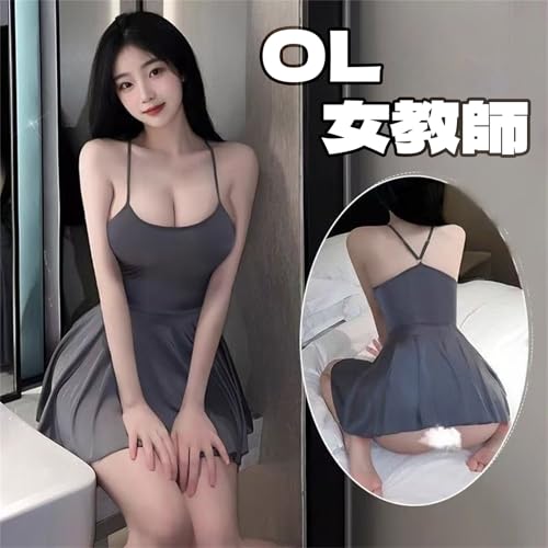 セクシー ボディコン ワンピース コスプレ オフショルダータイトワンピース OL 女教師 コスチューム かわいい 半袖 ミニスカート 肩出しミニスカート レディース 女性 衣装 ナイトウェア ランジェリー 女性用 可愛い プレゼント 人気 仮装 女装 人気 - 画像3