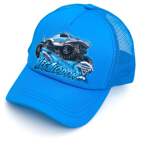 Monster Jam Megalodon One Size Mesh Adjustable Snapback Baseball Cap Blue OS Toddler