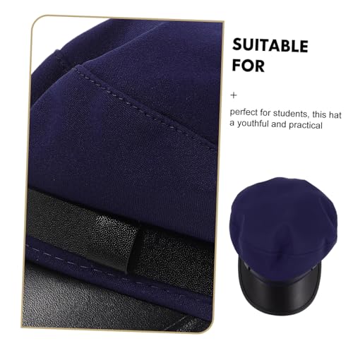Unisex Flat Top Beret Hat for Spring Summer Breathable Casual Accessory for Students British Style Driving Daily Wear Dark Blue3