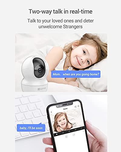 Ezviz 4Mp Indoor Security Camera, Wifi, 360° Coverage, Night Vision, Auto Motion Tracking, Pet Baby Monitor, Two Way Talk, Compatible With Alexa (Cp1 4Mp) #TOP4