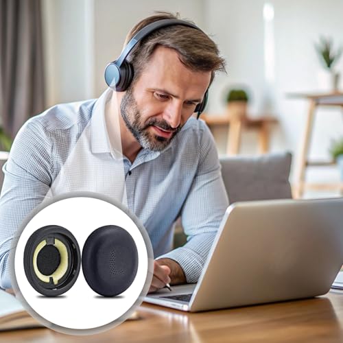 Jabra Evolve2 65 Ohrpolster,JabraEvolve2 65 Ersatz Ohrpolster,JabraOhrpolster,Ersatz-Ohrpolster Für JabraEvolve2 65/Evolve2 40 Für JabraElite 45h Wireless Headset-Kopfhörer,1 Paar,Mit Weicherem Pr