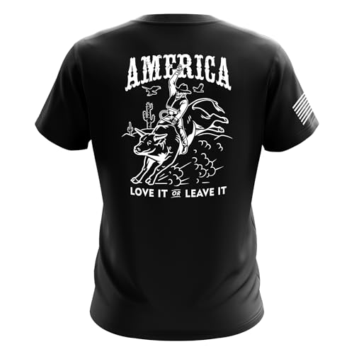 Men’s American Flag Patriotic Graphic Novelty T-Shirt